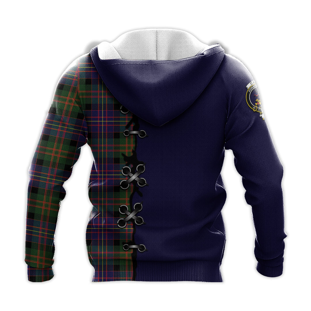 Cameron of Erracht Modern Tartan Hoodie - Lion Rampant And Celtic Thistle Style