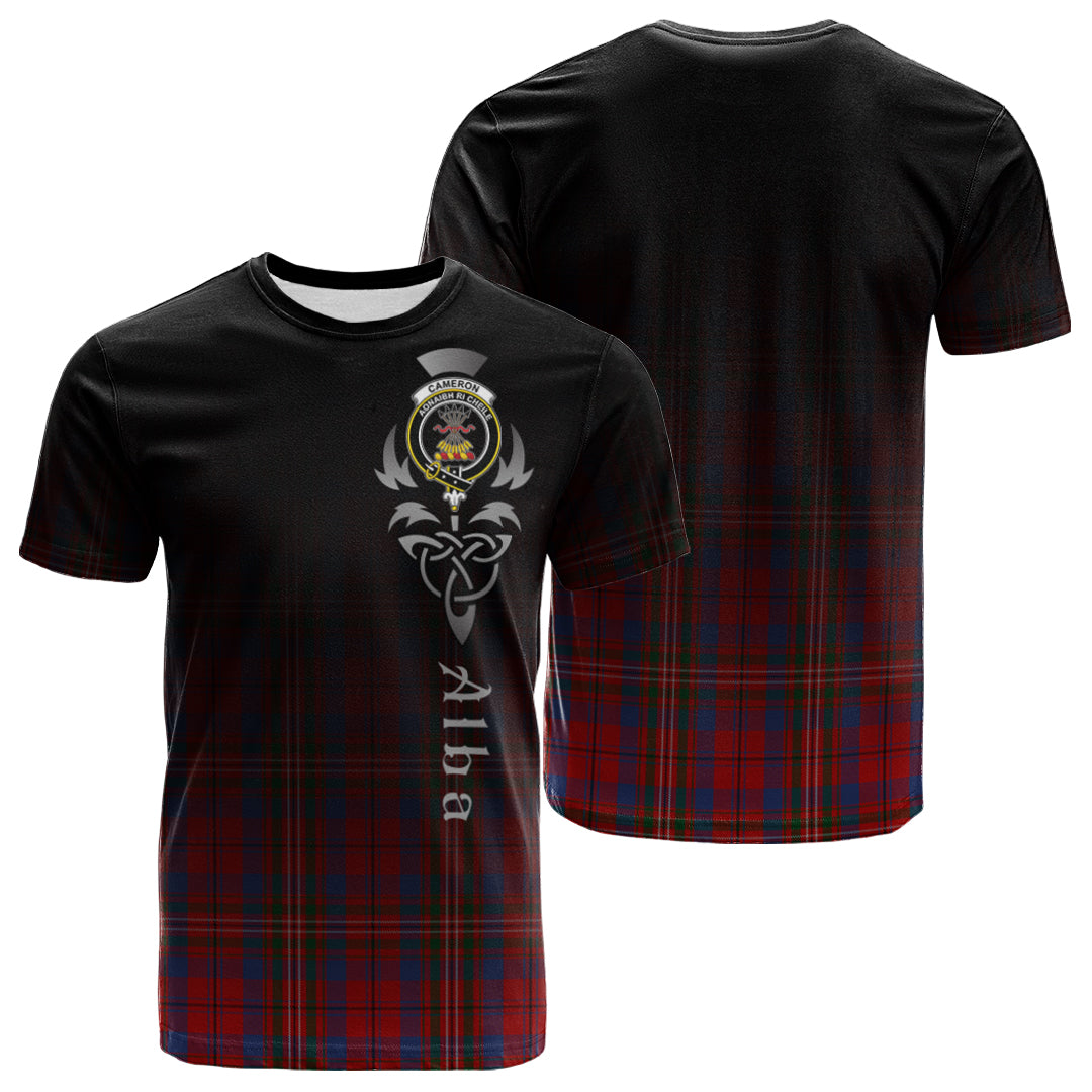 Cameron Of Locheil Tartan Crest T-shirt - Alba Celtic Style