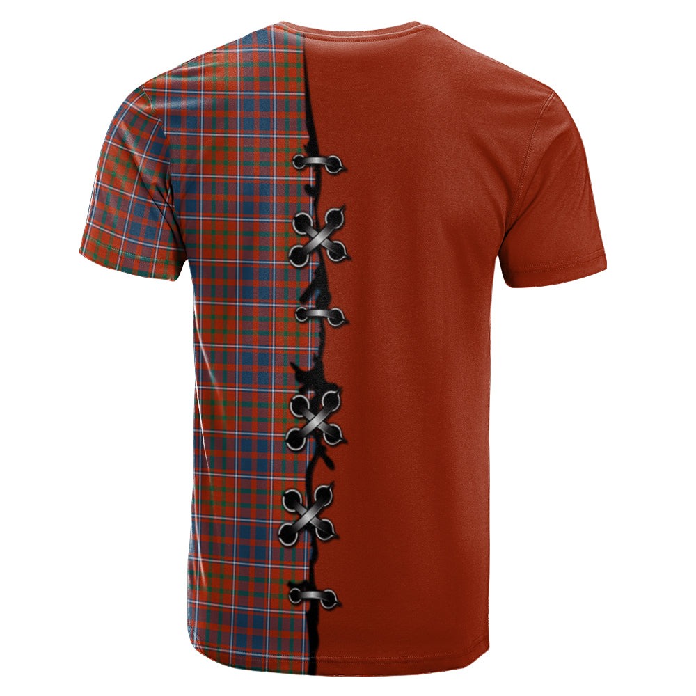 Cameron of Lochiel Ancient Tartan T-shirt - Lion Rampant And Celtic Thistle Style