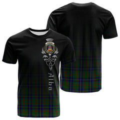 Cameron Of Lochiel Hunting Tartan Crest T-shirt - Alba Celtic Style