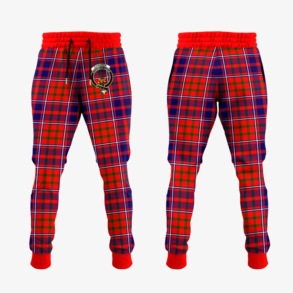 Cameron Of Lochiel Modern Tartan Crest Jogger Sweatpants