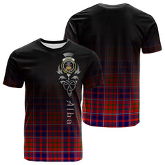 Cameron Of Lochiel Modern Tartan Crest T-shirt - Alba Celtic Style