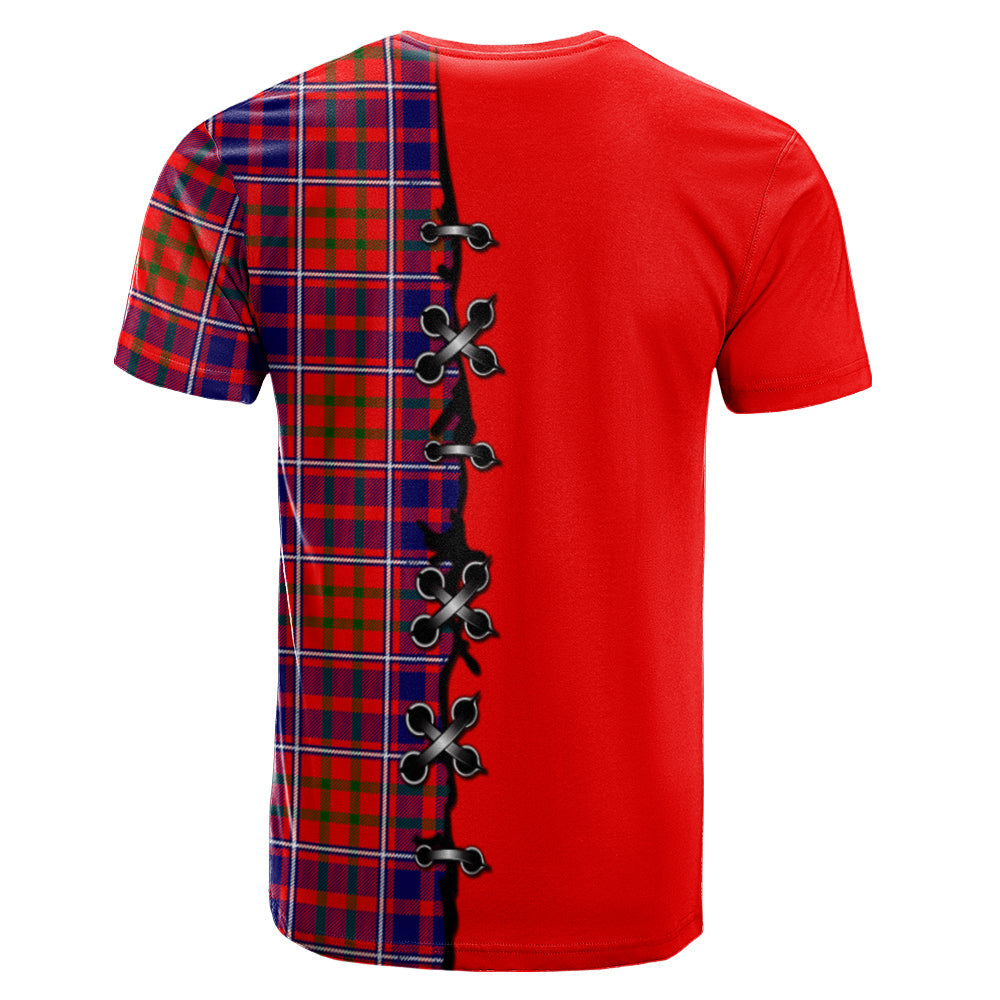 Cameron of Lochiel Modern Tartan T-shirt - Lion Rampant And Celtic Thistle Style