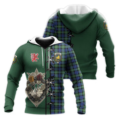 Campbell Argyll Ancient Tartan Hoodie - Lion Rampant And Celtic Thistle Style