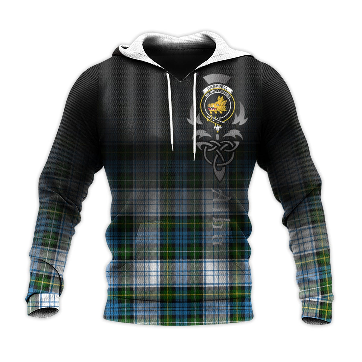 Campbell Dress Tartan Hoodie - Alba Celtic Style