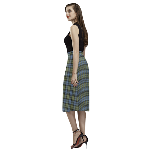 Campbell Faded Tartan Aoede Crepe Skirt