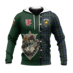 Campbell of Argyll 01 Tartan Hoodie - Lion Rampant And Celtic Thistle Style