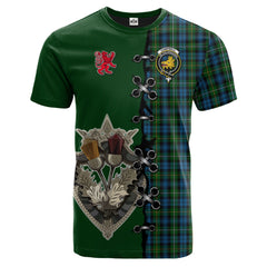 Campbell of Argyll 02 Tartan T-shirt - Lion Rampant And Celtic Thistle Style