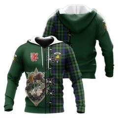 Campbell of Breadalbane Tartan Hoodie - Lion Rampant And Celtic Thistle Style