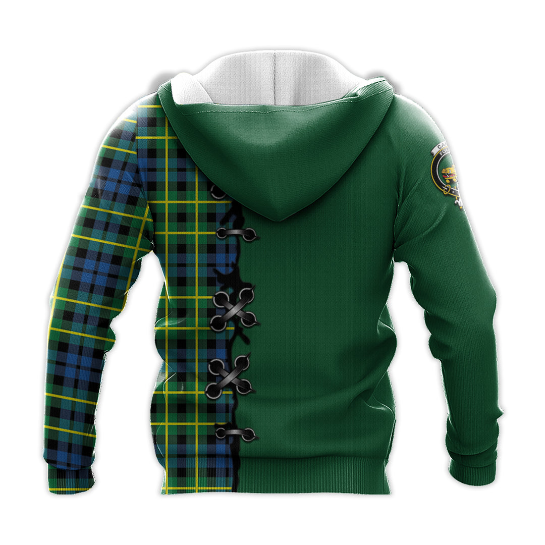 Campbell of Breadalbane Ancient Tartan Hoodie - Lion Rampant And Celtic Thistle Style