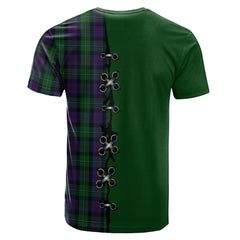 Campbell of Cawdor Tartan T-shirt - Lion Rampant And Celtic Thistle Style