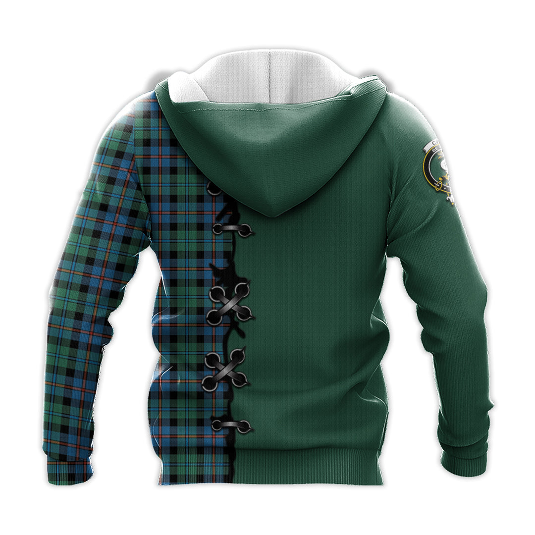 Campbell of Cawdor Ancient Tartan Hoodie - Lion Rampant And Celtic Thistle Style