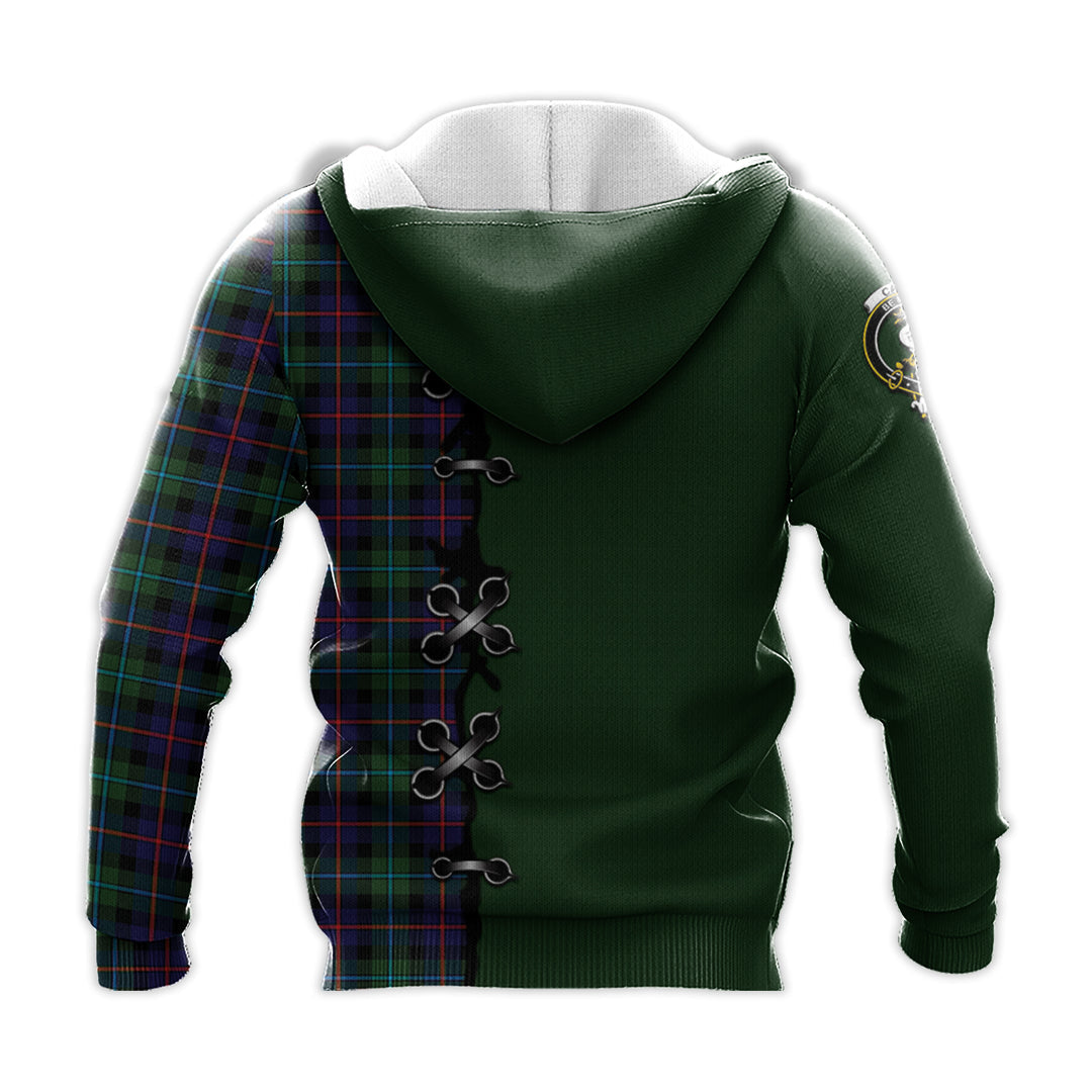 Campbell of Cawdor Modern Tartan Hoodie - Lion Rampant And Celtic Thistle Style