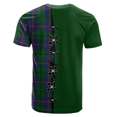 Carmichael Tartan T-shirt - Lion Rampant And Celtic Thistle Style