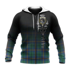 Carmichael Ancient Tartan Hoodie - Alba Celtic Style