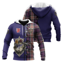 Carnegie Tartan Hoodie - Lion Rampant And Celtic Thistle Style