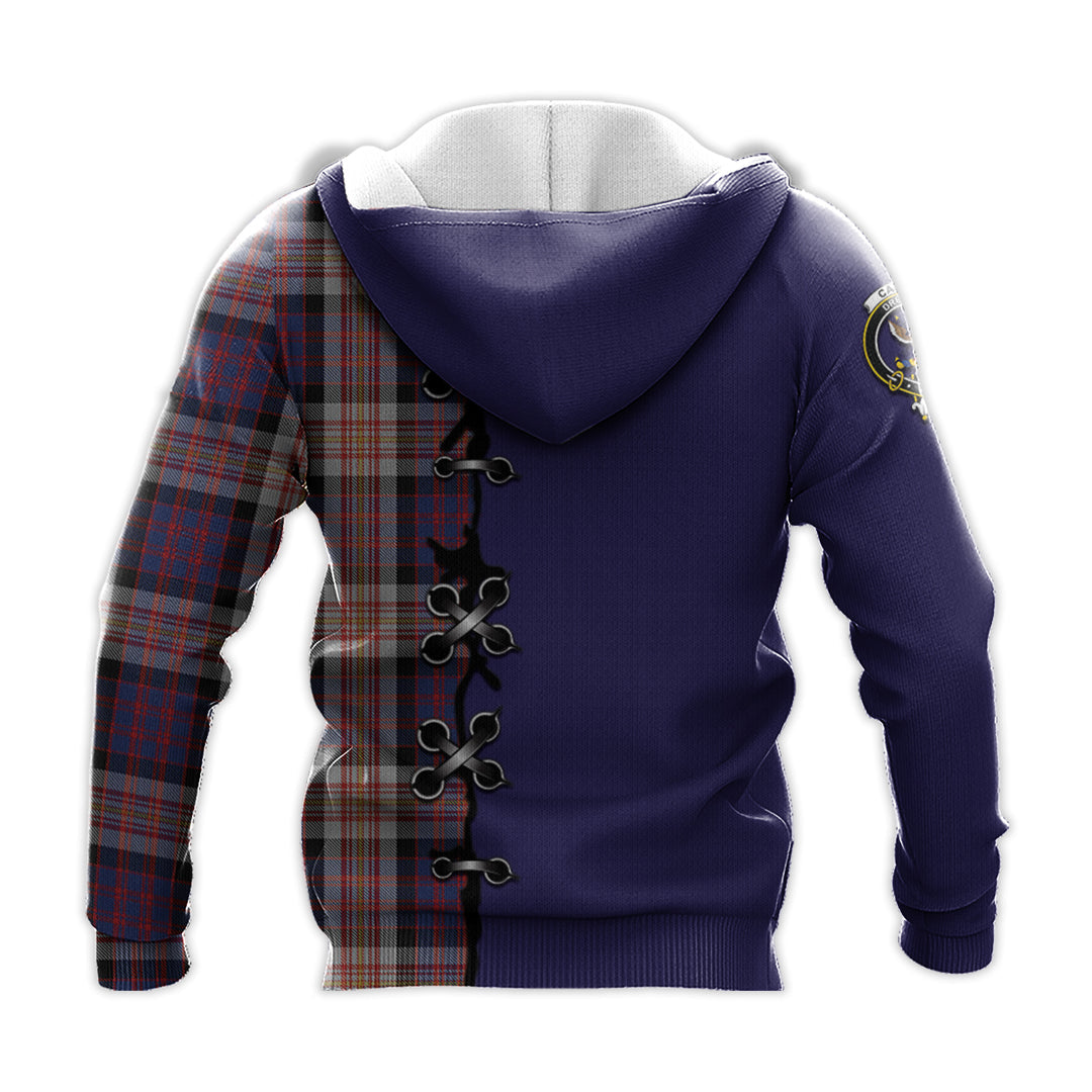 Carnegie Tartan Hoodie - Lion Rampant And Celtic Thistle Style