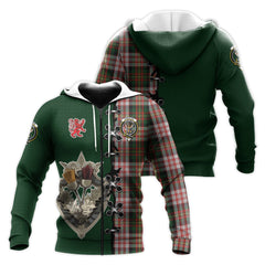 Carnegie Dress Tartan Hoodie - Lion Rampant And Celtic Thistle Style