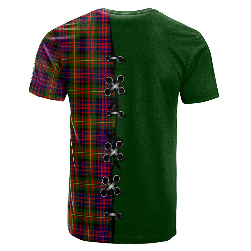 Carnegie Modern Tartan T-shirt - Lion Rampant And Celtic Thistle Style