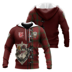 Carruthers Tartan Hoodie - Lion Rampant And Celtic Thistle Style