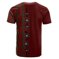 Carruthers Tartan T-shirt - Lion Rampant And Celtic Thistle Style