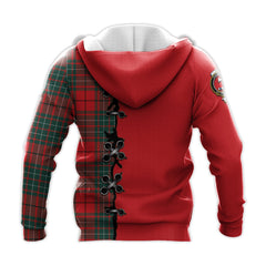 Cheyne Tartan Hoodie - Lion Rampant And Celtic Thistle Style