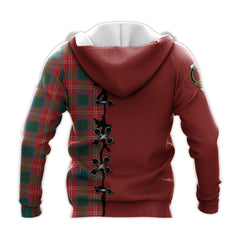 Chisholm Ancient Tartan Hoodie - Lion Rampant And Celtic Thistle Style