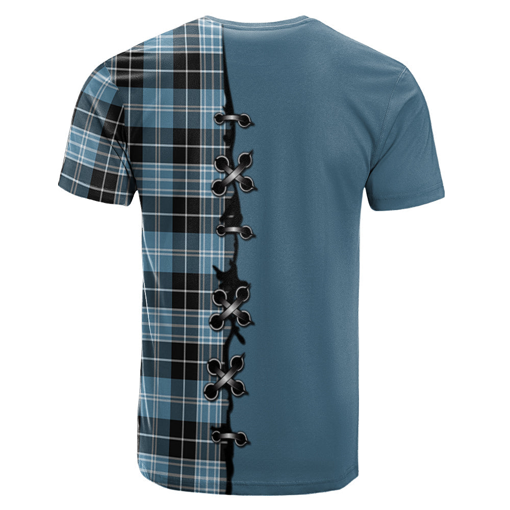 Clark Ancient Tartan T-shirt - Lion Rampant And Celtic Thistle Style