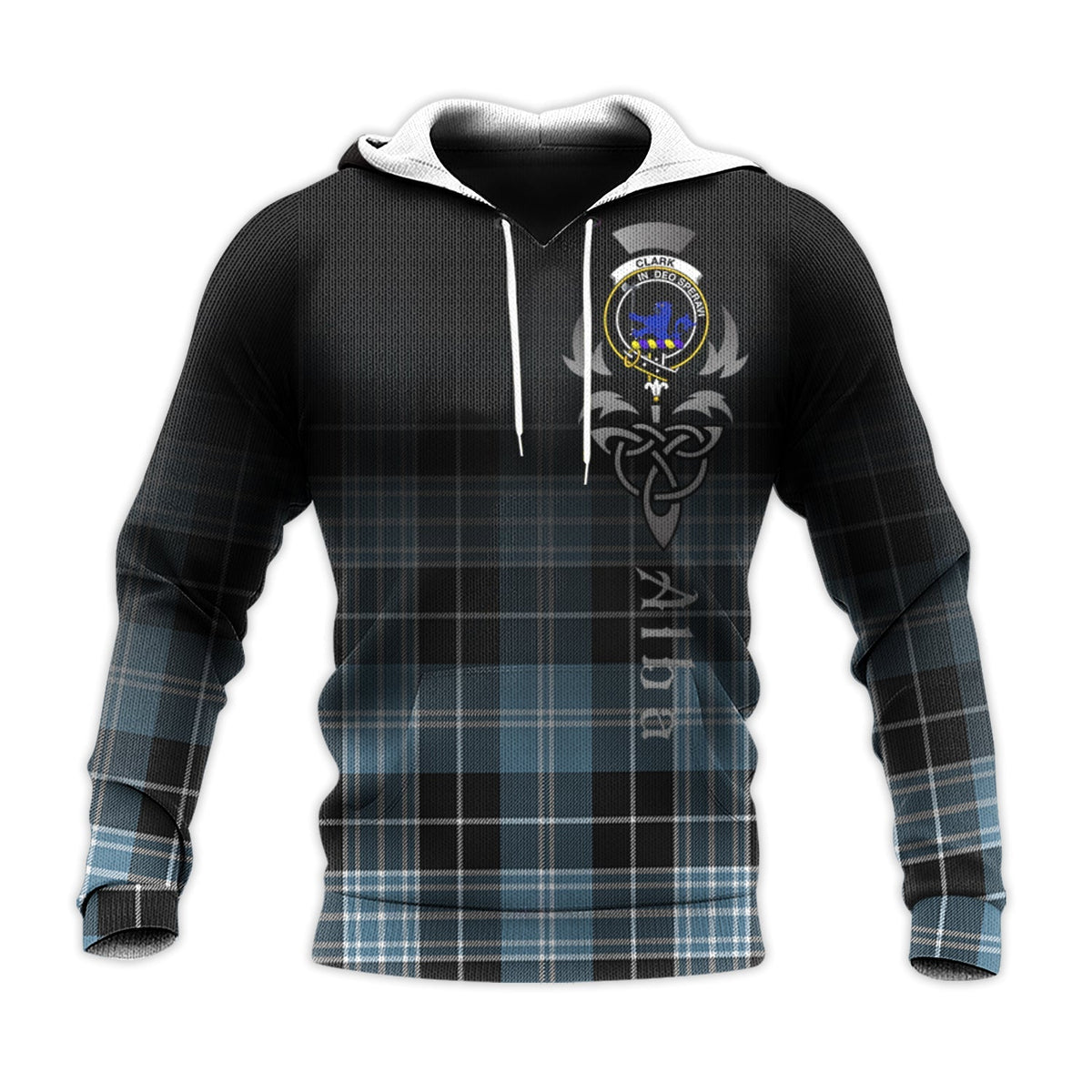 Clark (Lion) Ancient Tartan Hoodie - Alba Celtic Style