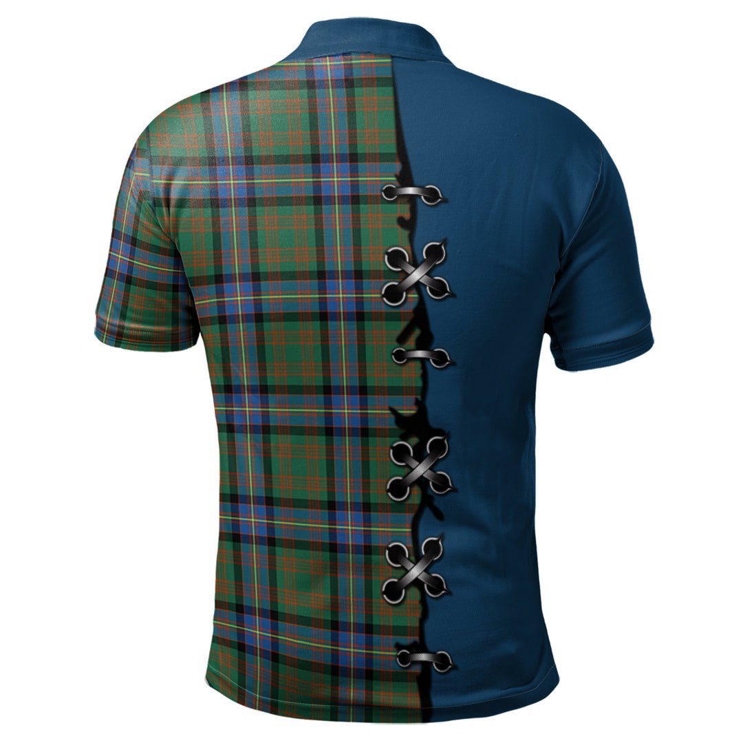 Cochrane Ancient Tartan Polo Shirt - Lion Rampant And Celtic Thistle Style