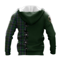 Cockburn Tartan Hoodie - Lion Rampant And Celtic Thistle Style