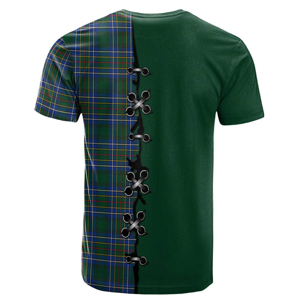 Cockburn Ancient Tartan T-shirt - Lion Rampant And Celtic Thistle Style