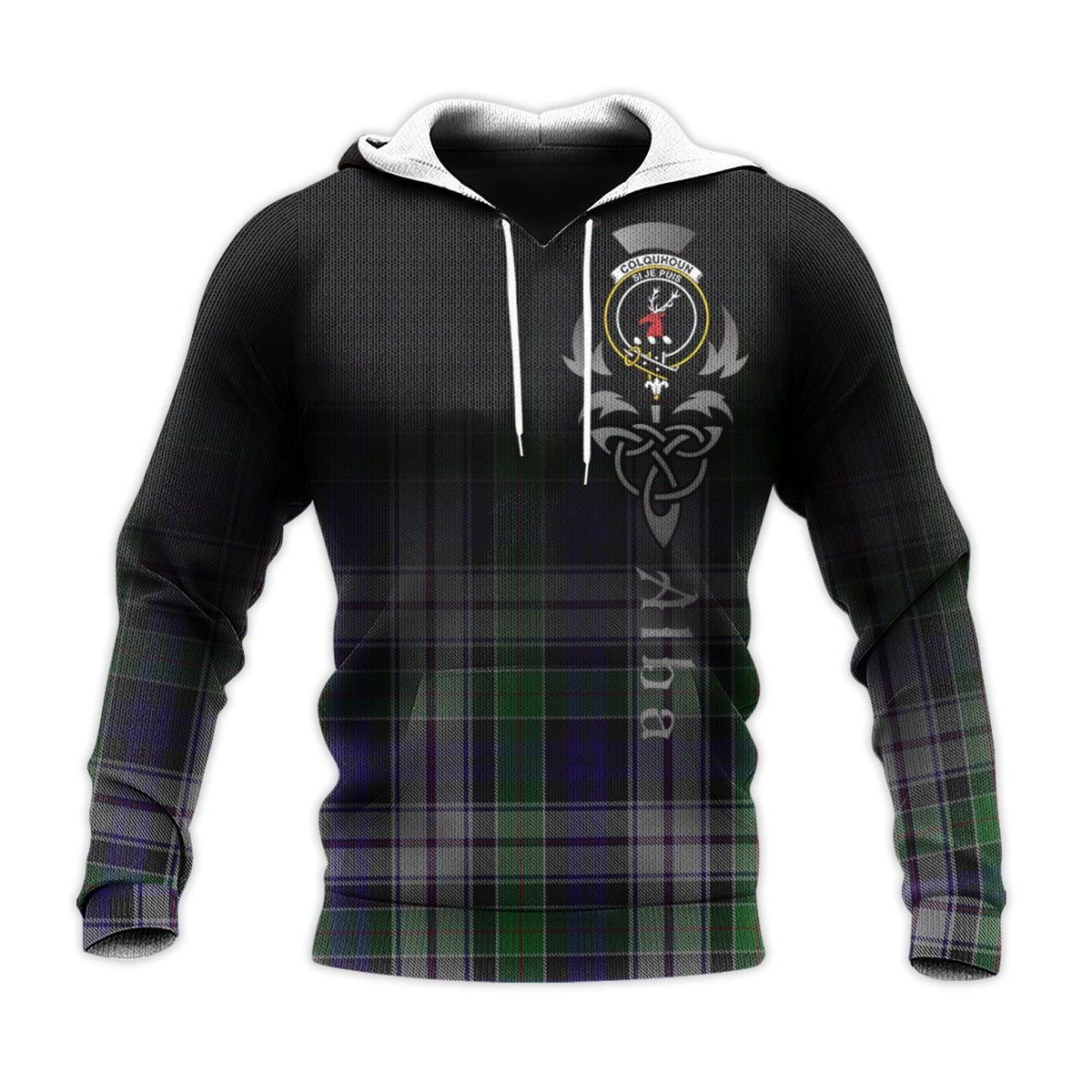 Colquhoun Dress Tartan Hoodie - Alba Celtic Style