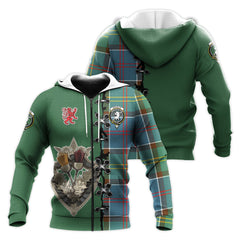 Colville Tartan Hoodie - Lion Rampant And Celtic Thistle Style