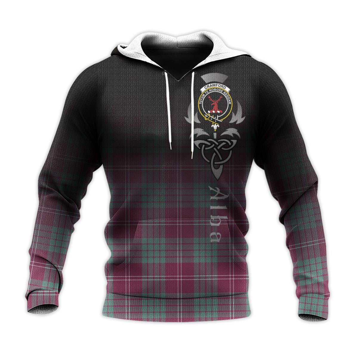 Crawford Ancient Tartan Hoodie - Alba Celtic Style