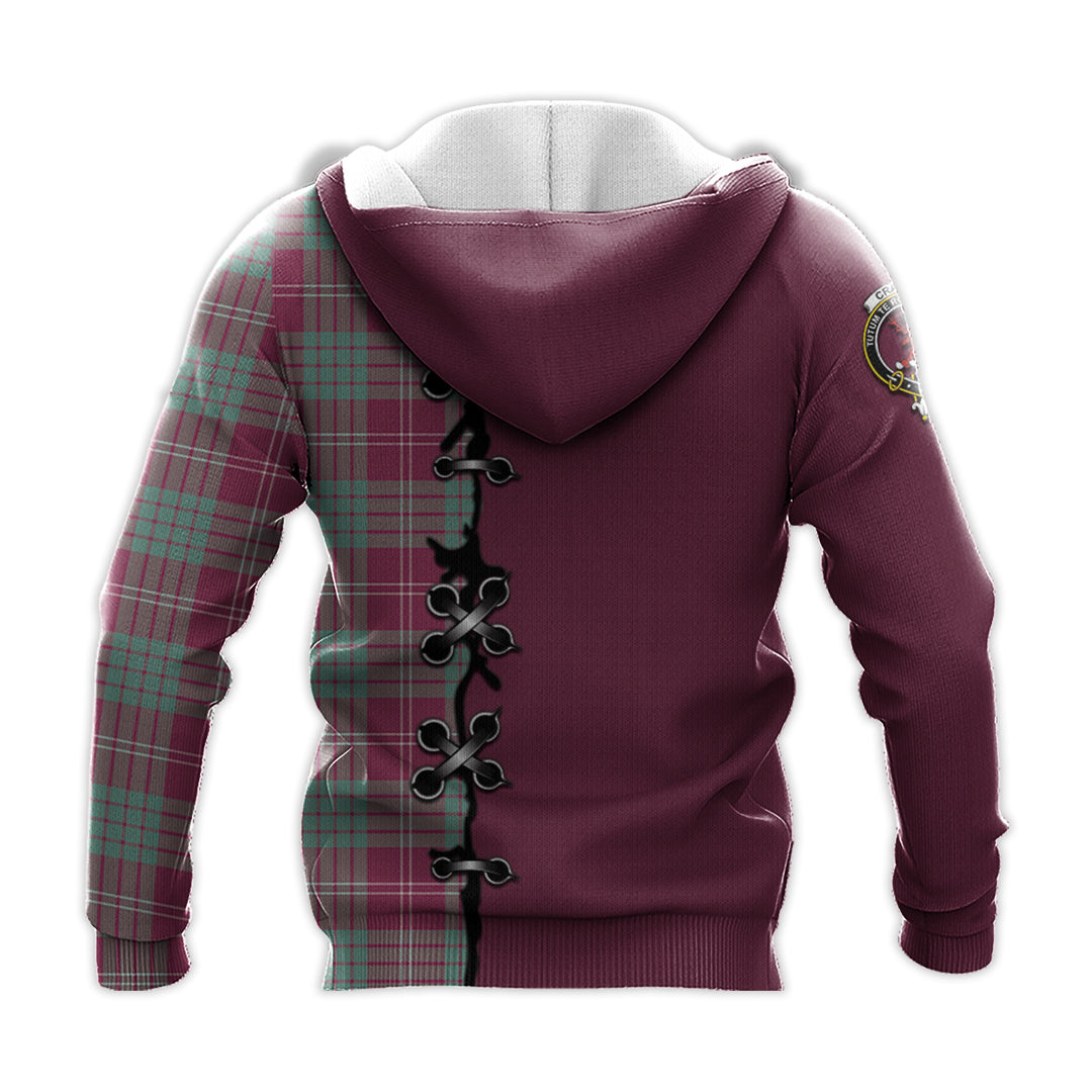 Crawford Ancient Tartan Hoodie - Lion Rampant And Celtic Thistle Style