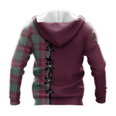 Crawford Ancient Tartan Hoodie - Lion Rampant And Celtic Thistle Style