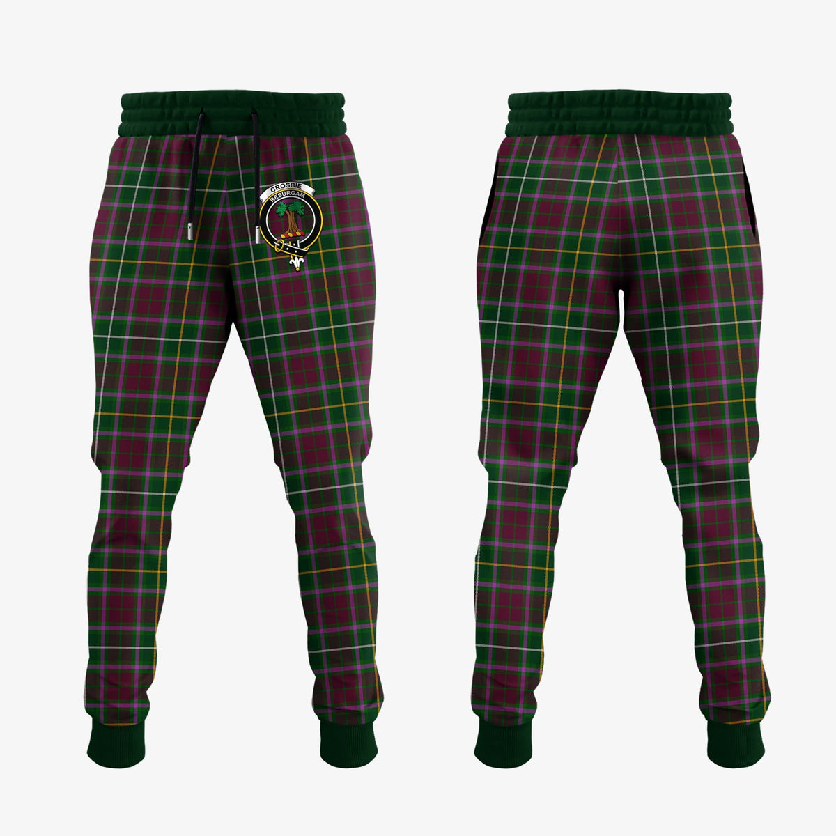 Crosbie Tartan Crest Jogger Sweatpants