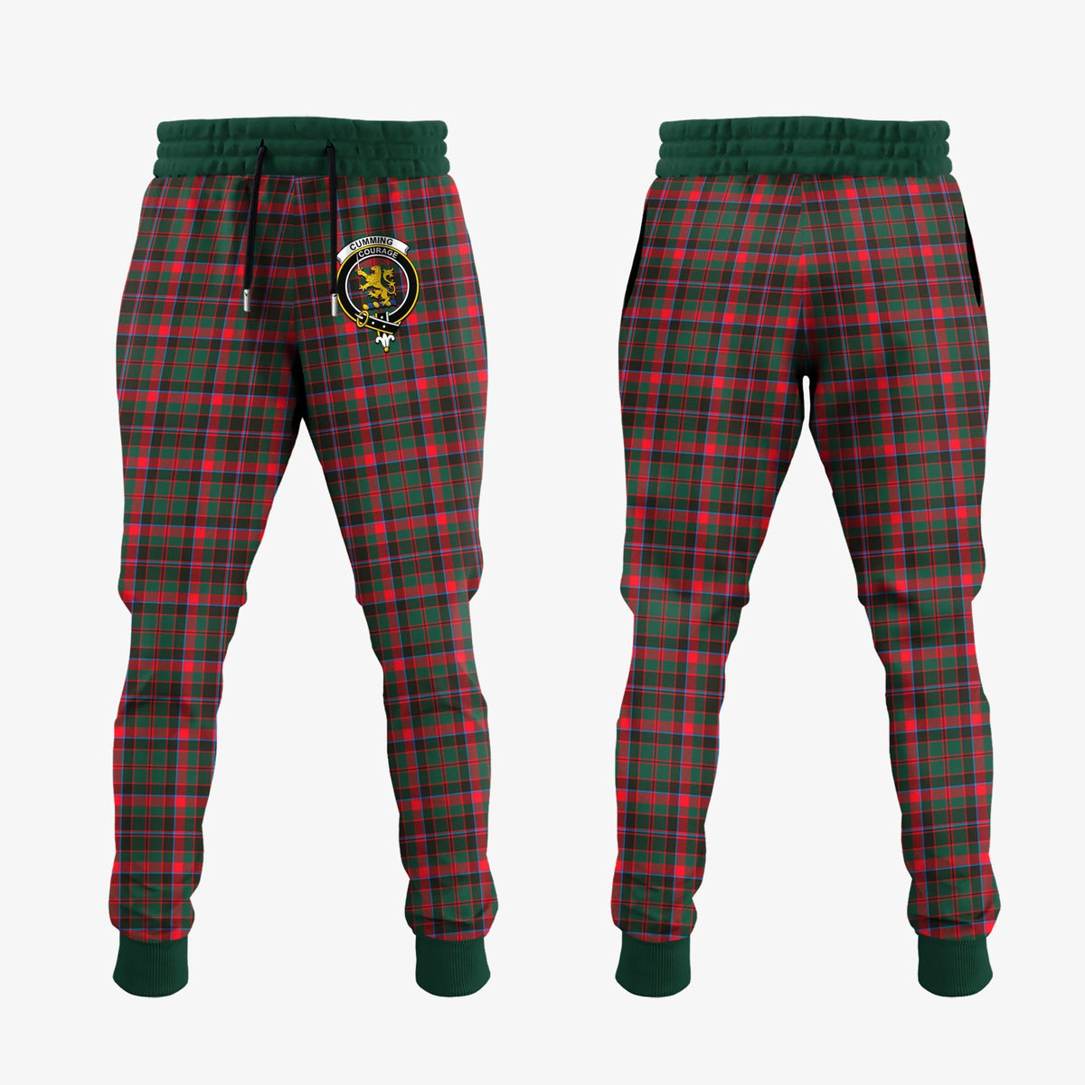 Cumming Hunting Modern Tartan Crest Jogger Sweatpants