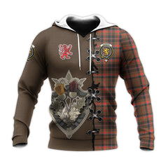 Cumming Hunting Weathered Tartan Hoodie - Lion Rampant And Celtic Thistle Style