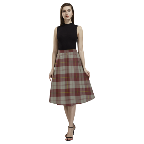 Cunningham Burgundy Dancers Tartan Aoede Crepe Skirt