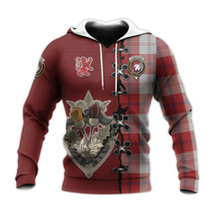 Cunningham Dress Tartan Hoodie - Lion Rampant And Celtic Thistle Style