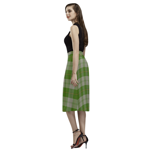 Cunningham Dress Green Dancers Tartan Aoede Crepe Skirt