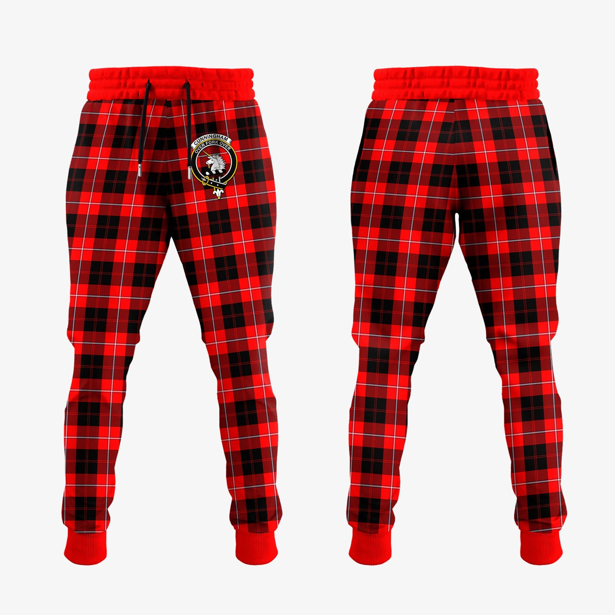 Cunningham Modern Tartan Crest Jogger Sweatpants