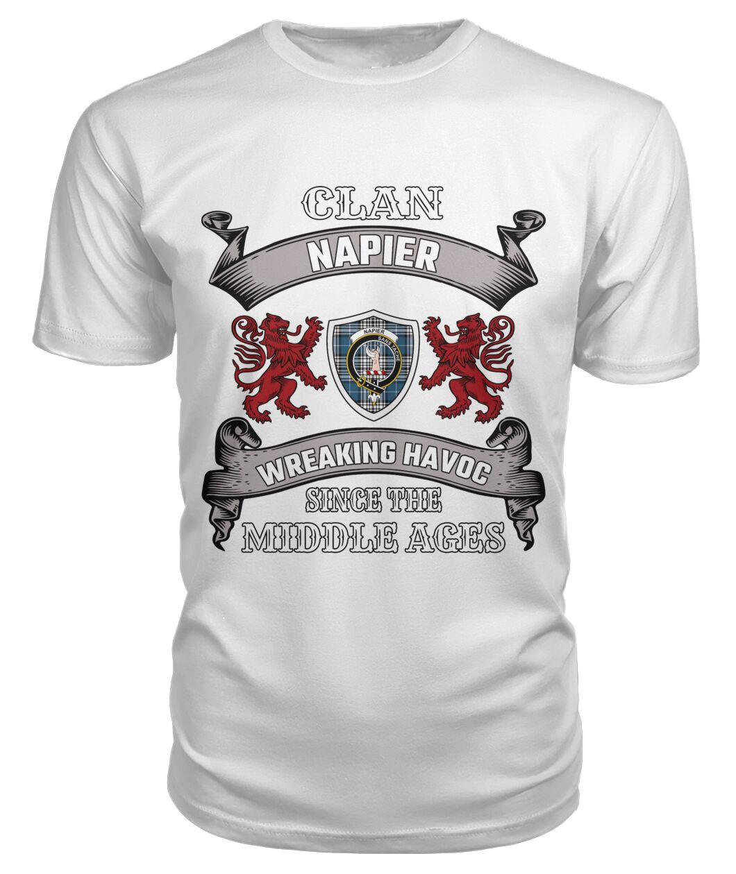 Napier Family Tartan - 2D T-shirt