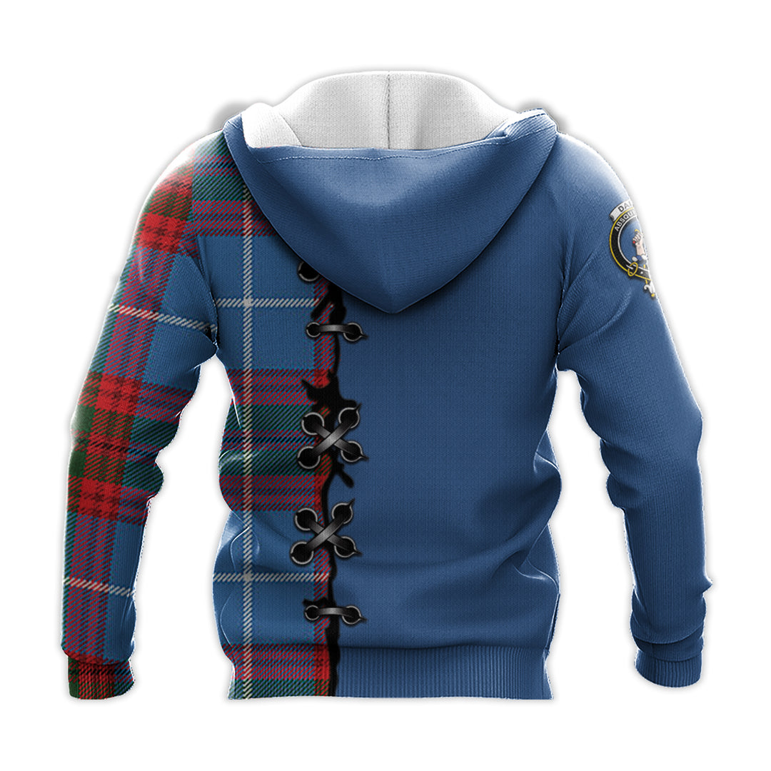 Dalmahoy Tartan Hoodie - Lion Rampant And Celtic Thistle Style