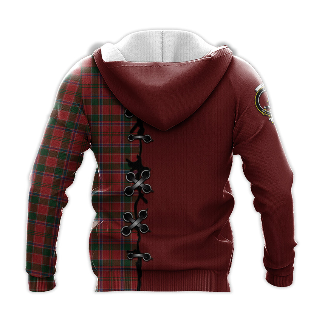 Dalziel Tartan Hoodie - Lion Rampant And Celtic Thistle Style