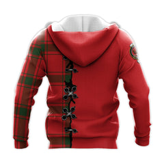 Darroch Tartan Hoodie - Lion Rampant And Celtic Thistle Style