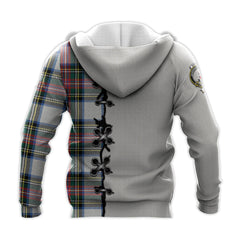 Dennistoun Tartan Hoodie - Lion Rampant And Celtic Thistle Style