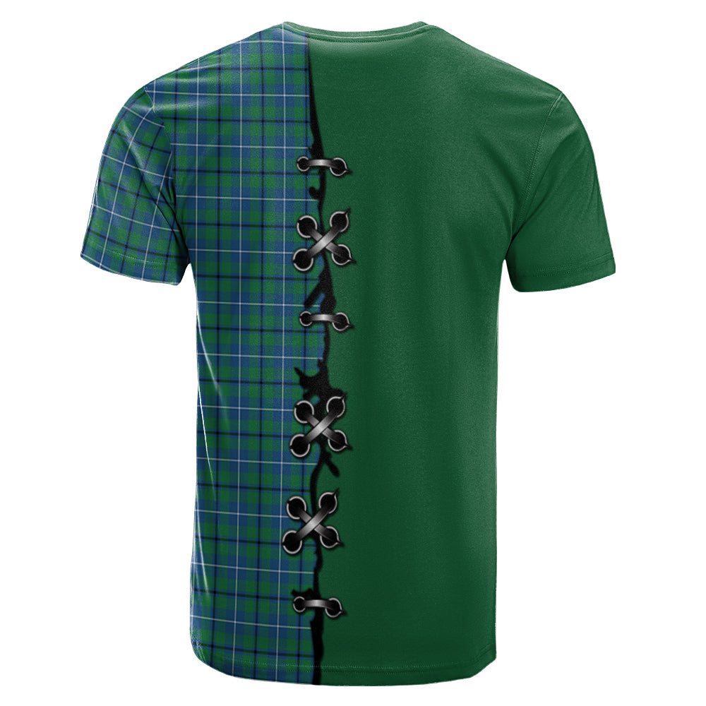 Douglas Ancient Tartan T-shirt - Lion Rampant And Celtic Thistle Style